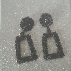 Black drop earrings